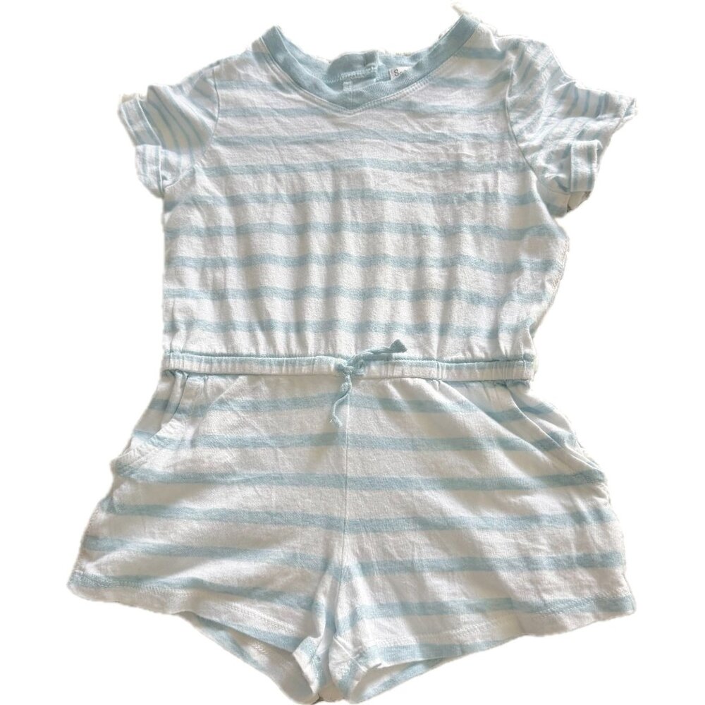 Splendid Blue Striped Shorts Romper Toddler Girl